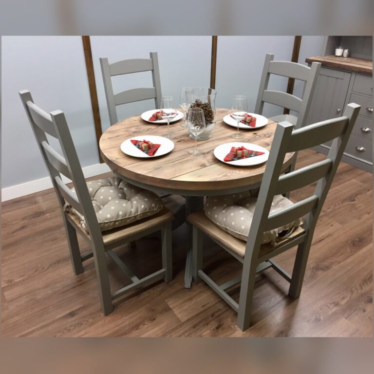 42" Round Farmhouse Dining Set Farmhouse Furniture