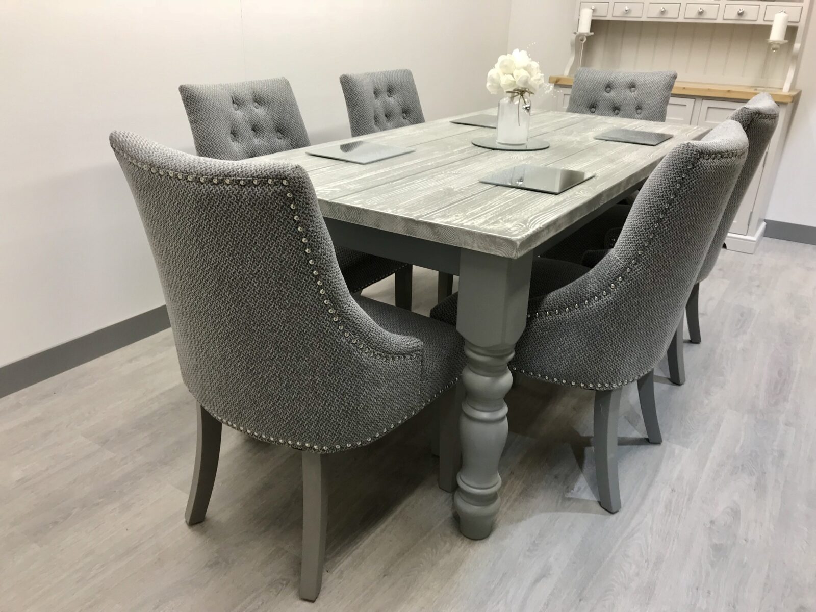 Gray Farmhouse Table With Bench / Ana White | Weathered Gray Fancy X
