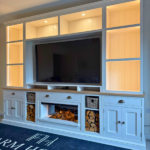 2.9m open fire media wall